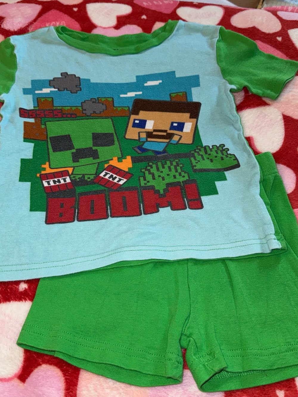 Minecraft Boys Size 6 Short Set Pajama Set Pajamas PJs